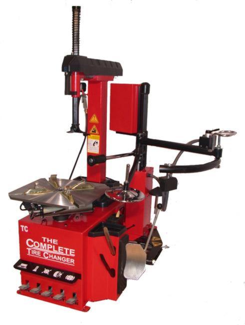 Rim clamp tire machine with press arm